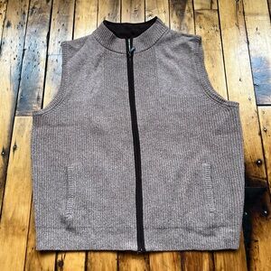 LL Bean Men’s XXL/2XL Waterfowl Vest 100% Merino Lambs Wool Knit Tan Beige